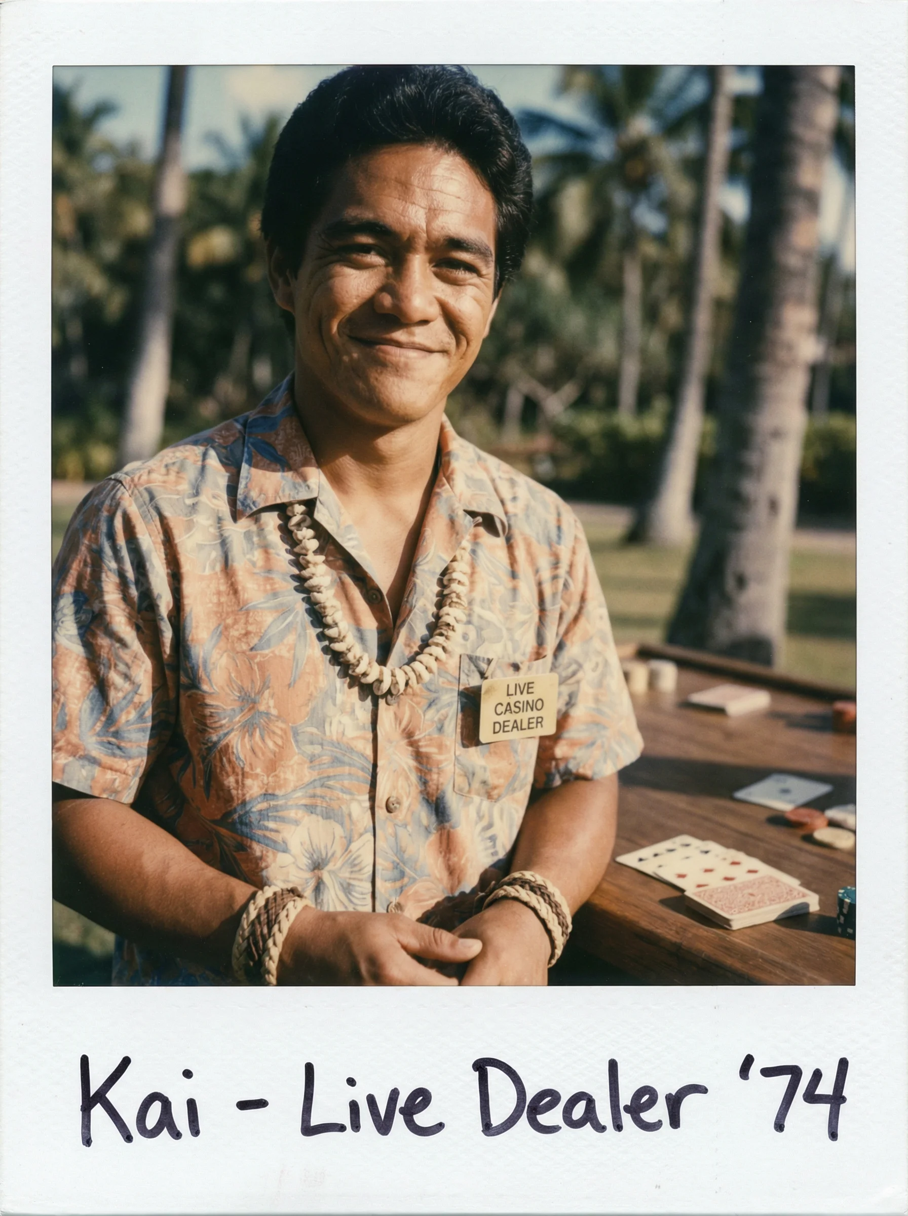 皇冠体育真人荷官Kai来自夏威夷的阳光男荷官